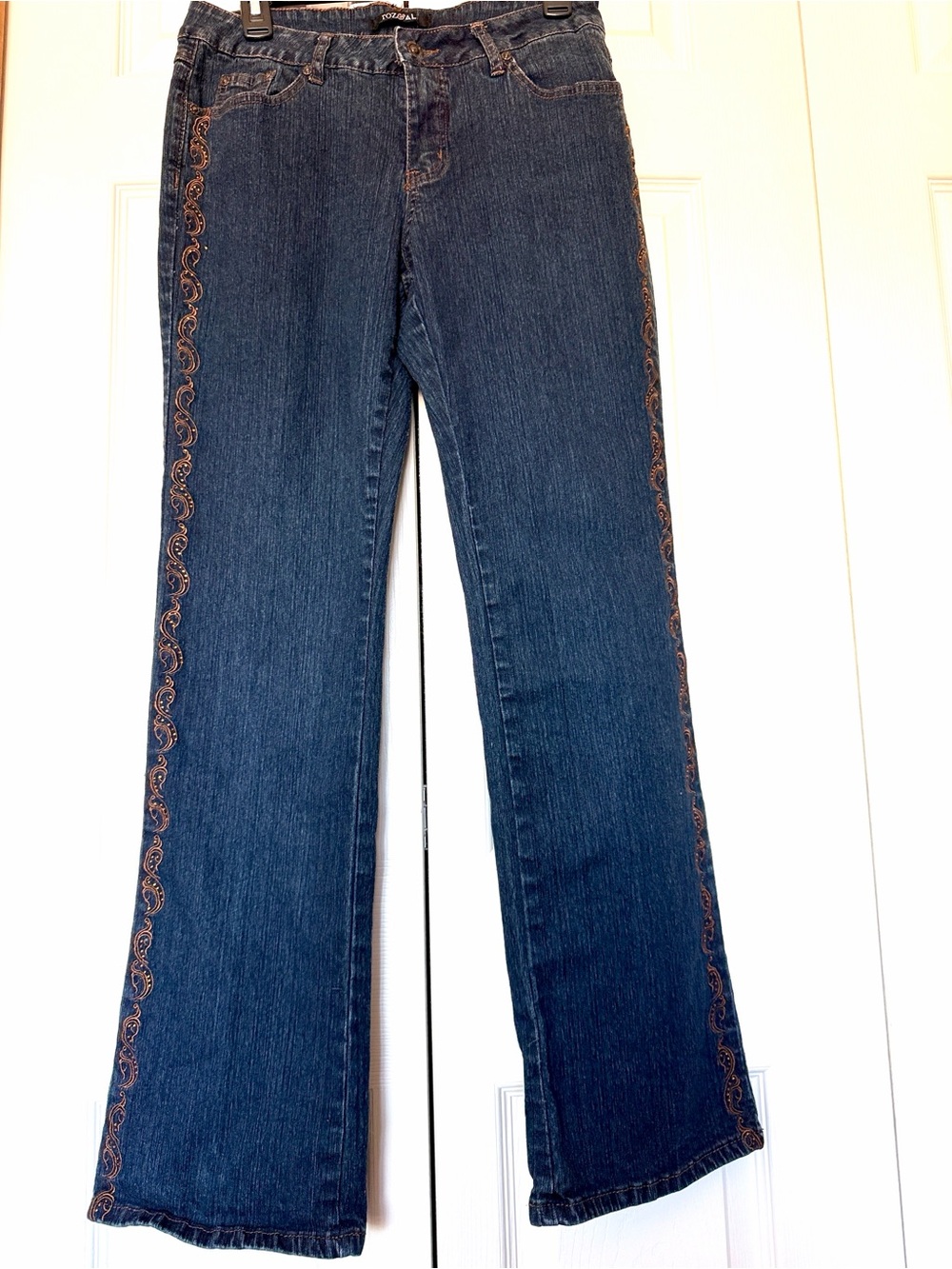 ♥️Hello Gorgeous! Roz & Ali Embroidered Embellished Jeans SZ 10